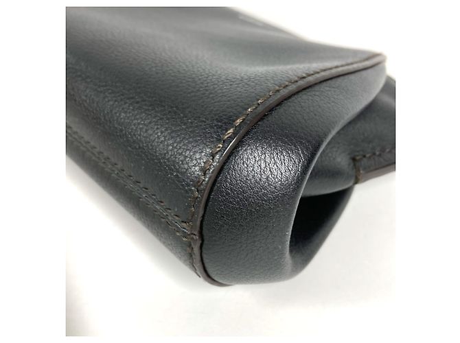 Clutch in pelle nera Cartier C de Logo Nero - vista 7