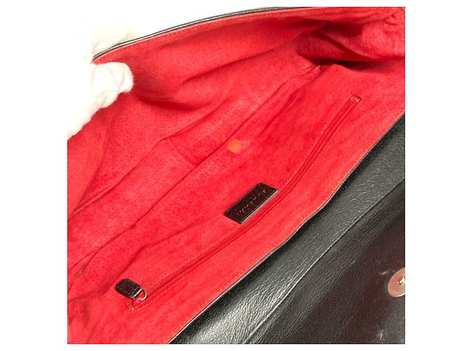 Bulgari Bvlgari Logo Flap Tasche aus schwarzem Leder - Ansicht 12
