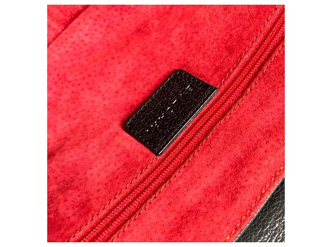 Bulgari Bvlgari Logo Flap Tasche aus schwarzem Leder - Ansicht 13