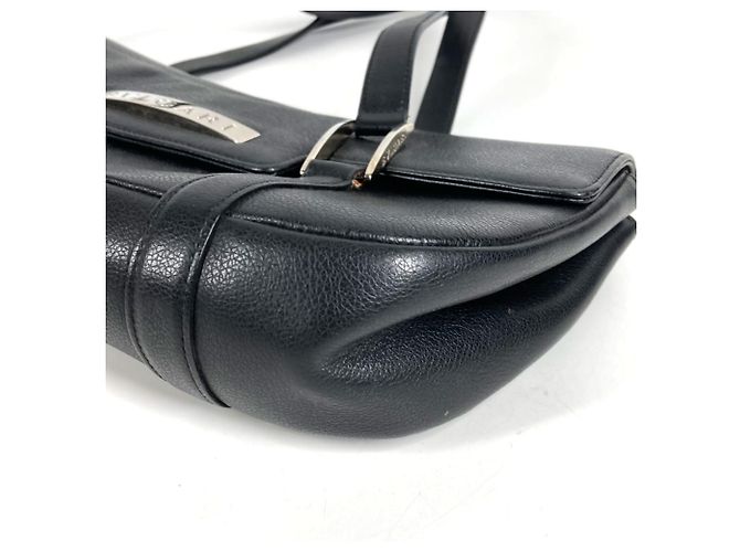 Bulgari Bvlgari Logo Flap Tasche aus schwarzem Leder - Ansicht 6