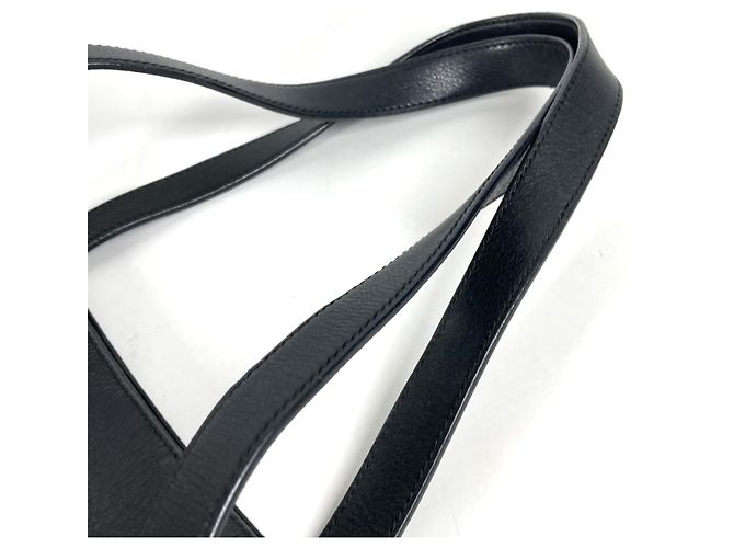 Bulgari Bvlgari Logo Flap Tasche aus schwarzem Leder - Ansicht 8