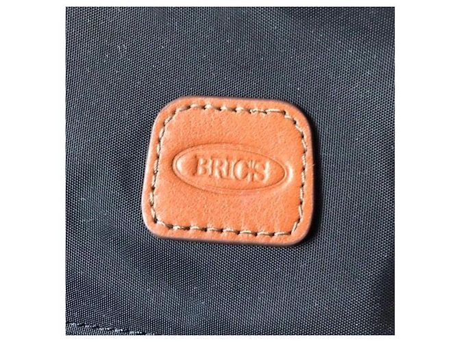 Autre Marque Bric's Borsa Tote in Nylon Nero e Pelle Marrone - vista 3