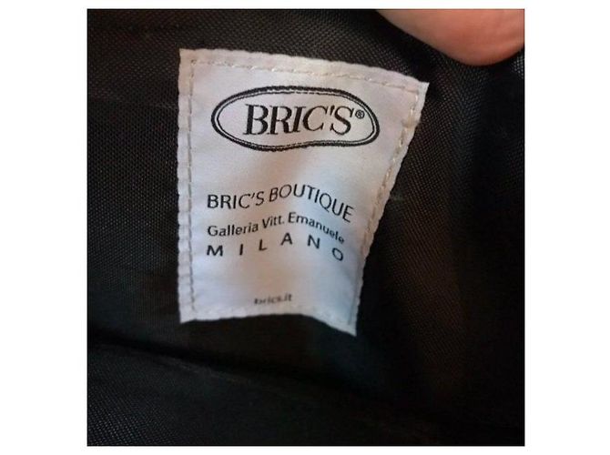 Autre Marque Bric's Borsa Tote in Nylon Nero e Pelle Marrone - vista 6