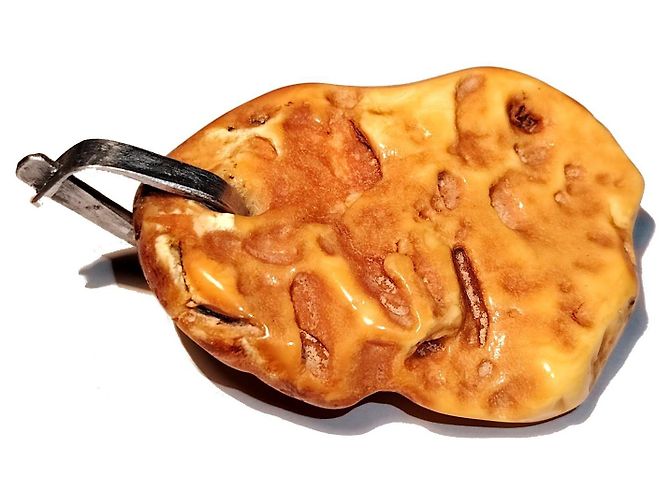 No Name Pendente in Ambra Naturale del Baltico - Butterscotch e Cognac Arancione - vista 7