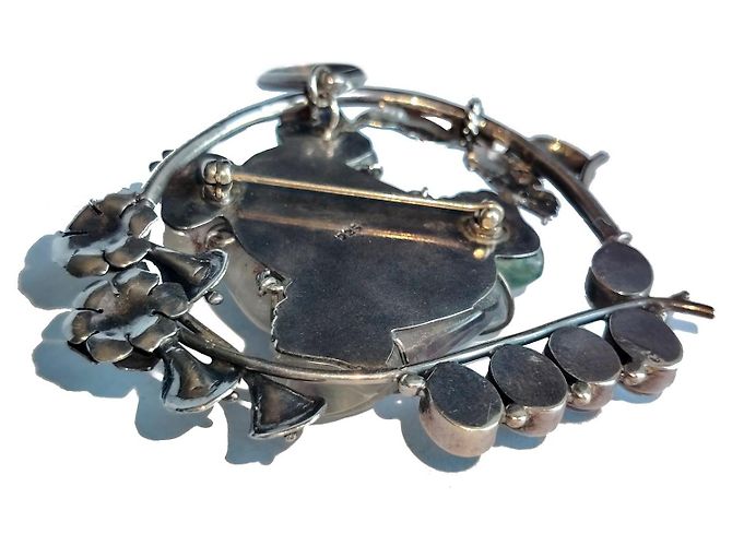 No Name Broche Pendentif Grenouille Fluorite Argent Argenté - vue 8