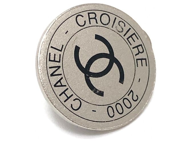 Orecchini clip vintage Chanel 00C Coco Mark Argento - vista 12