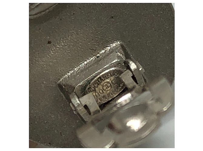 Orecchini clip vintage Chanel 00C Coco Mark Argento - vista 9