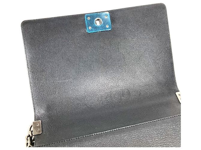 Borsa a Spalla Chanel Large Boy Chanel Matelassé Nero - vista 10