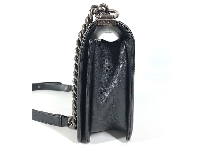Borsa a Spalla Chanel Large Boy Chanel Matelassé Nero - vista 3