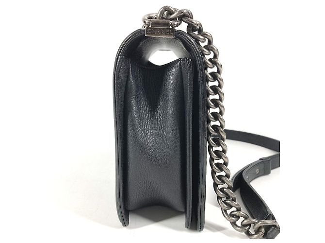 Borsa a Spalla Chanel Large Boy Chanel Matelassé Nero - vista 4