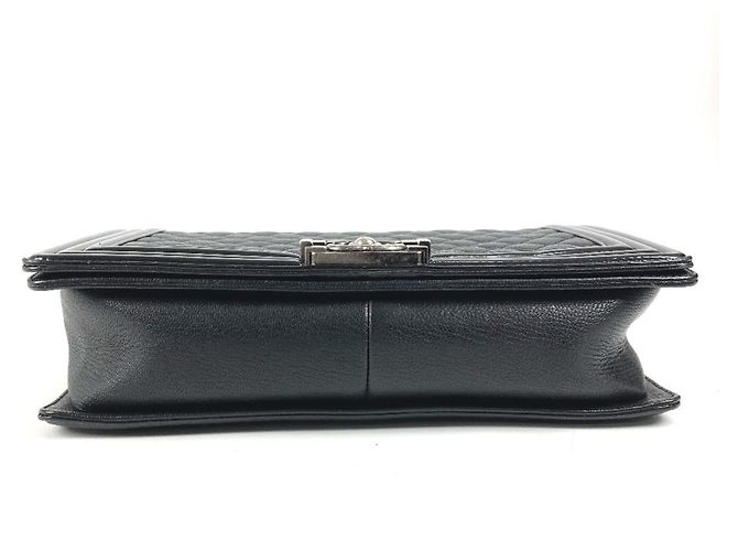 Borsa a Spalla Chanel Large Boy Chanel Matelassé Nero - vista 5
