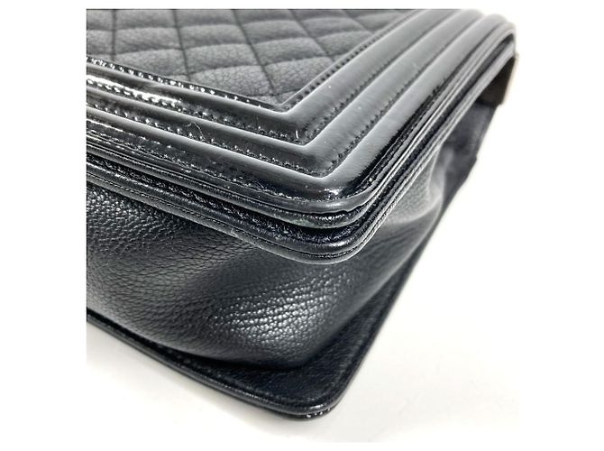Borsa a Spalla Chanel Large Boy Chanel Matelassé Nero - vista 6