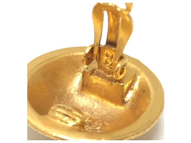 Orecchini Chanel Vintage Gold Clip-On D'oro - vista 11