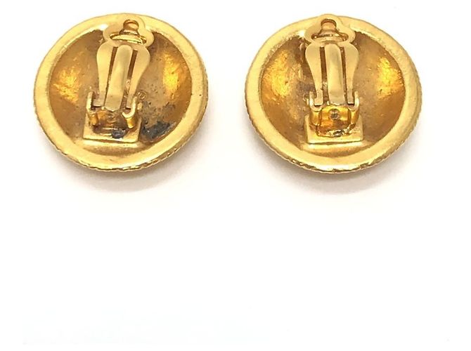 Orecchini Chanel Vintage Gold Clip-On D'oro - vista 2