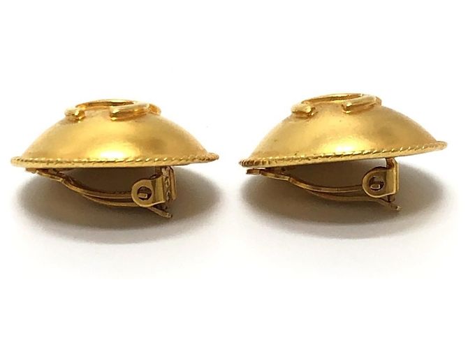 Orecchini Chanel Vintage Gold Clip-On D'oro - vista 3