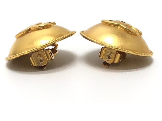 Orecchini Chanel Vintage Gold Clip-On D'oro - vista 5
