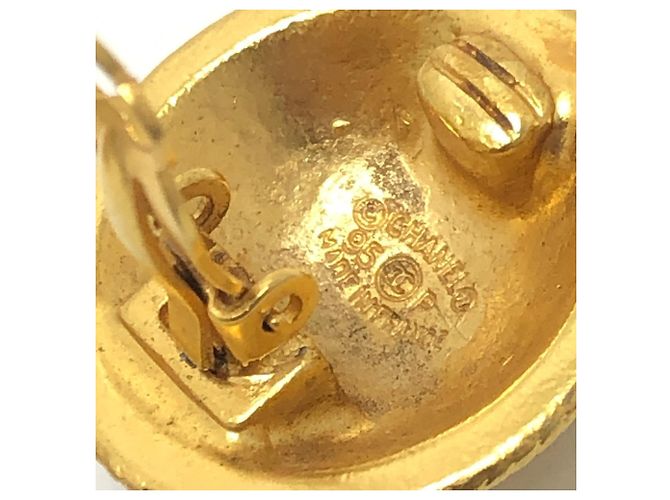 Orecchini Chanel Vintage Gold Clip-On D'oro - vista 9