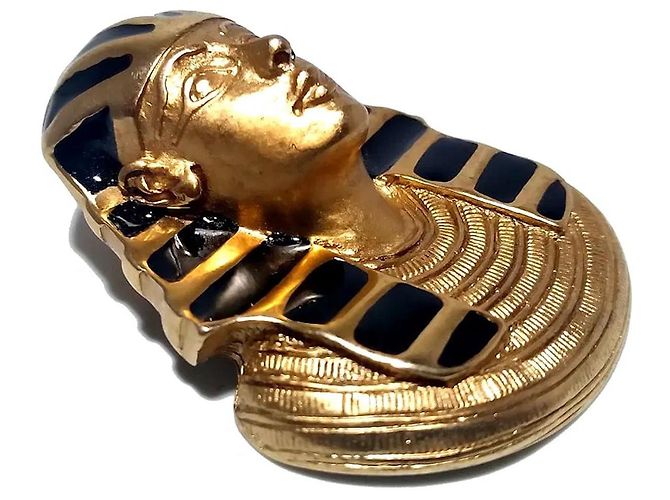 Autre Marque Spilla Pendente Erwin Pearl Faraone Egyptian Revival D'oro - vista 2