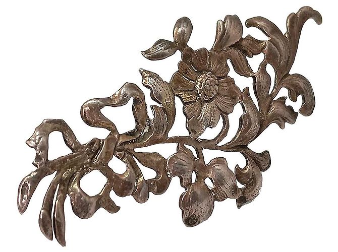 Autre Marque Guglielmo Cini Spilla Floreale in Argento Sterling - vista 2