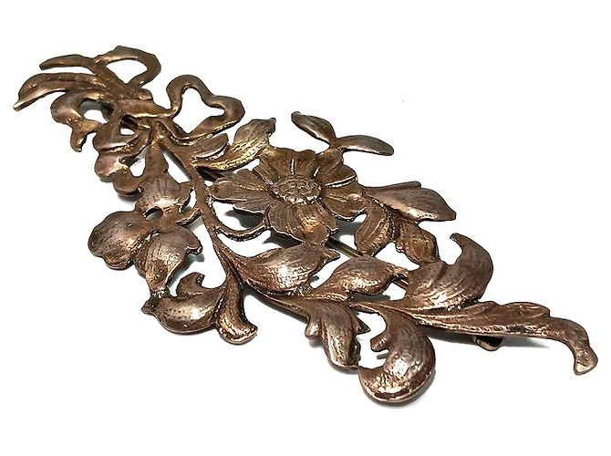Autre Marque Guglielmo Cini Spilla Floreale in Argento Sterling - vista 3