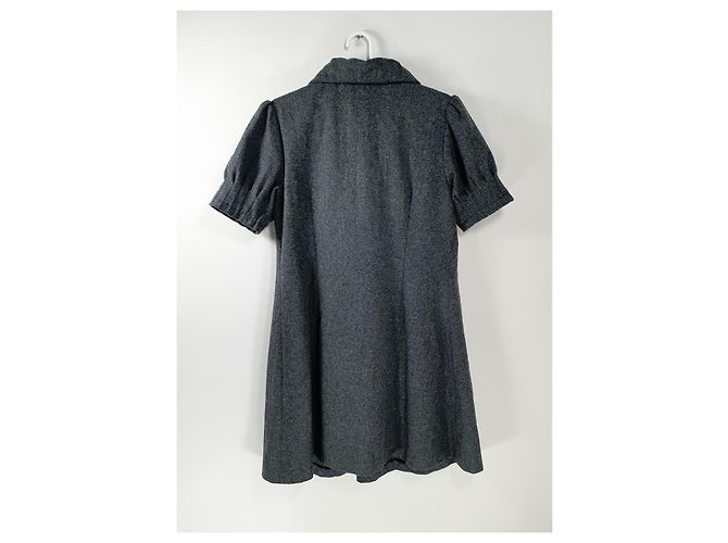 Marc Jacobs Vestido corto en lana gris - vista 3