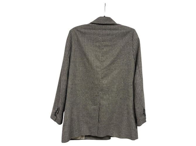 Autre Marque Nue Notes Blazer cruzado de raya diplomática gris - vista 2