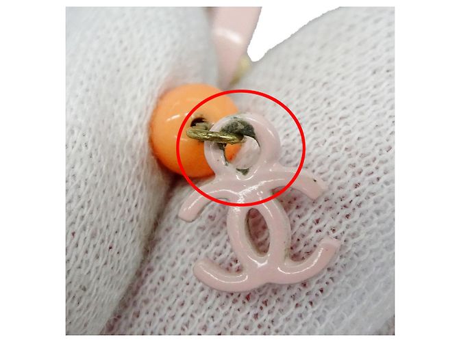 Orecchini a clip in metallo rosa Chanel - vista 6
