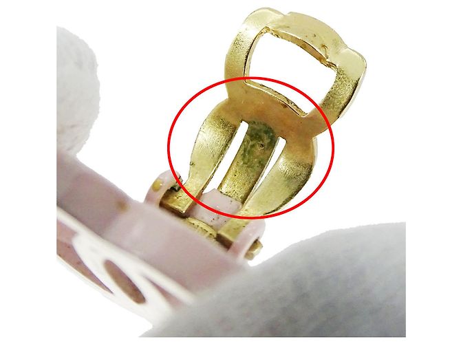 Orecchini a clip in metallo rosa Chanel - vista 7
