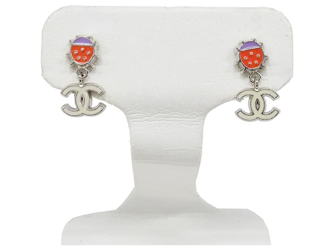 Orecchini Chanel Multi-Color Metal Stud Argento Multicolore - vista 4