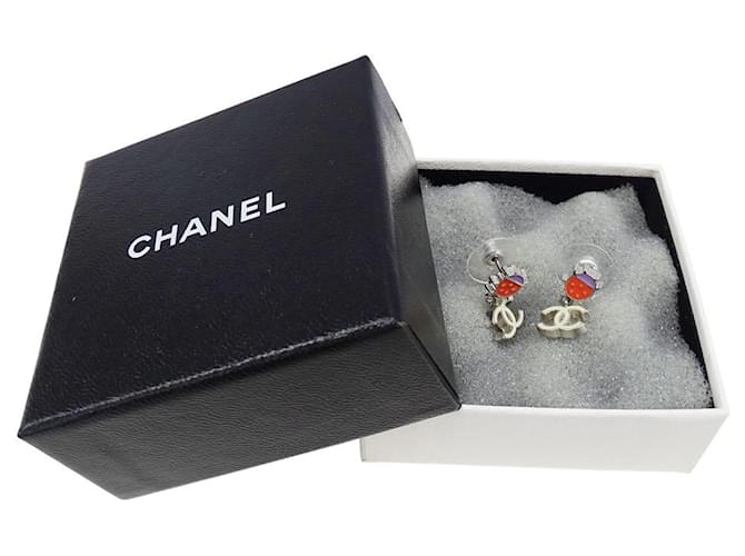 Orecchini Chanel Multi-Color Metal Stud Argento Multicolore - vista 6