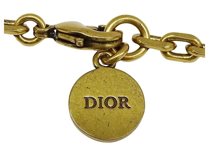 Collana Christian Dior oro con perle finte e strass D'oro - vista 5