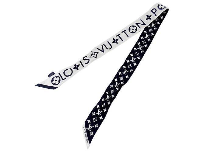 Louis Vuitton Seidenschal Schwarz Weiß - Ansicht 2