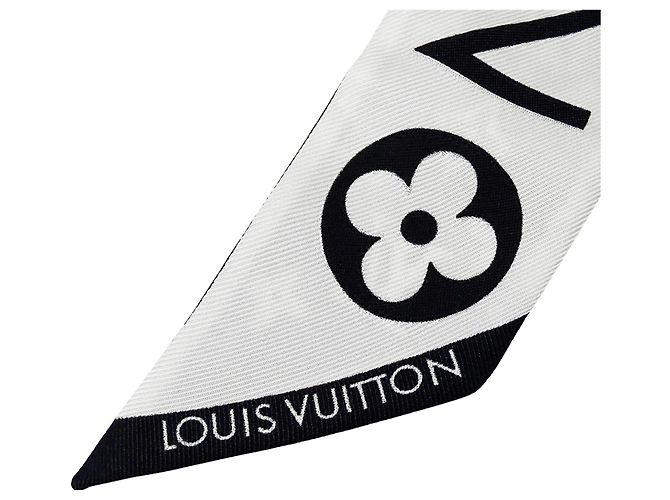Louis Vuitton Seidenschal Schwarz Weiß - Ansicht 4