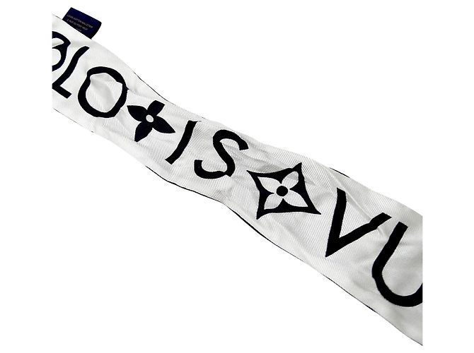 Louis Vuitton Seidenschal Schwarz Weiß - Ansicht 6
