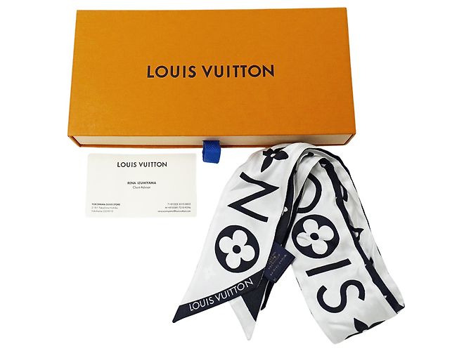 Louis Vuitton Seidenschal Schwarz Weiß - Ansicht 8