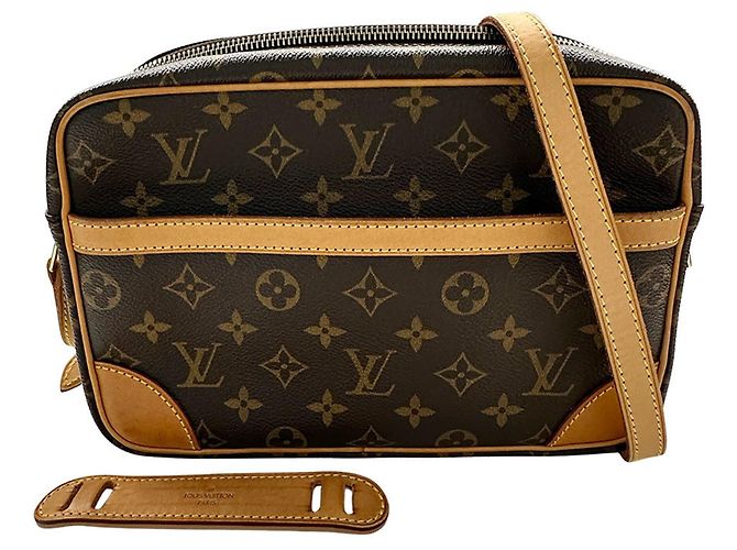 Borsa Louis Vuitton in tela Monogram Marrone - vista 10