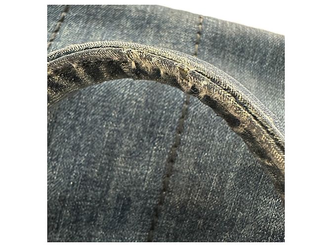 Borsa Prada Canapa Mini in denim blu scuro - vista 11