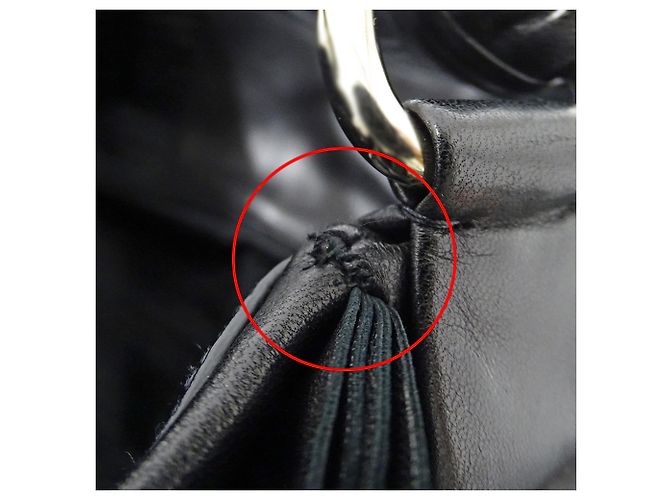 Borsa Tote in pelle nera Prada Nero - vista 11