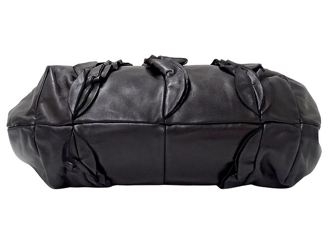 Borsa Tote in pelle nera Prada Nero - vista 3