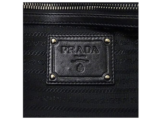 Borsa Tote in pelle nera Prada Nero - vista 6