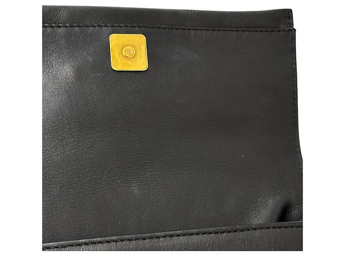 Bolsa de mão em couro preto Fendi - vista 14