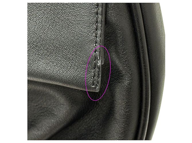 Bolsa de mão em couro preto Fendi - vista 15