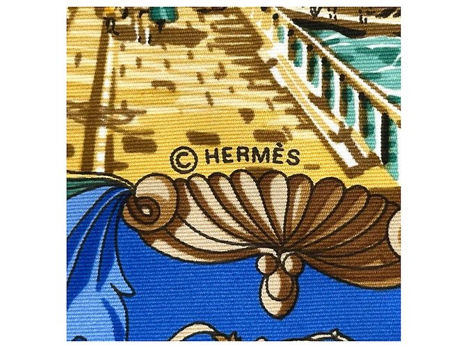 Hermès Sciarpa Hermes Carre 90 L'ENTENTE CORDIALE Blu Multicolore - vista 5