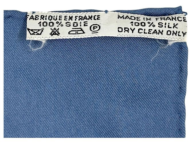 Hermès Sciarpa Hermes Carre 90 L'ENTENTE CORDIALE Blu Multicolore - vista 6
