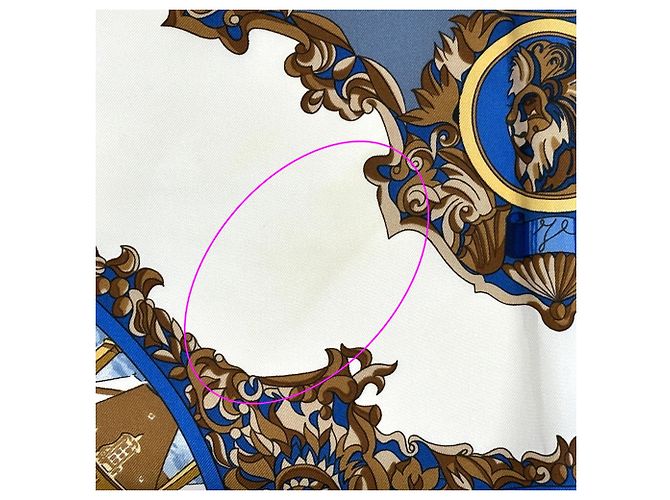 Hermès Sciarpa Hermes Carre 90 L'ENTENTE CORDIALE Blu Multicolore - vista 9