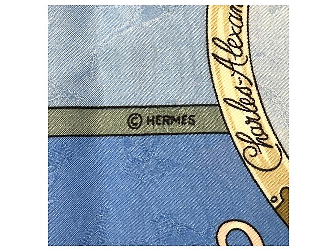 Hermès Sciarpa Hermes Carre 90 LE GEOGRAPHE Blu Multicolore - vista 3