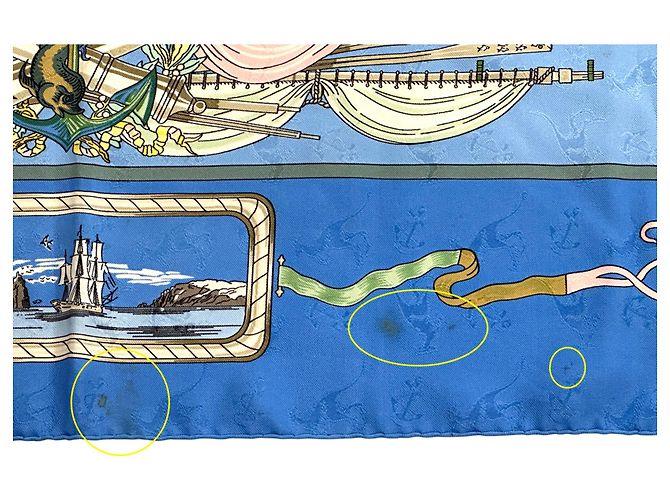 Hermès Sciarpa Hermes Carre 90 LE GEOGRAPHE Blu Multicolore - vista 5