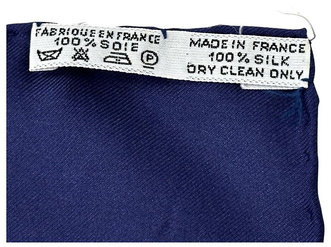 Sciarpa in seta Hermès - Carré 90, Mexico Multicolore Blu navy - vista 5