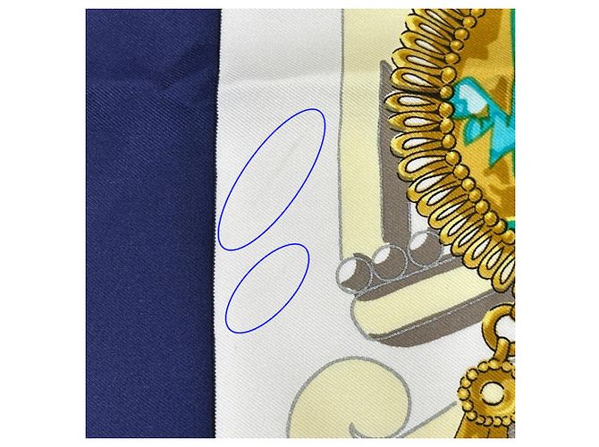 Sciarpa in seta Hermès - Carré 90, Mexico Multicolore Blu navy - vista 7