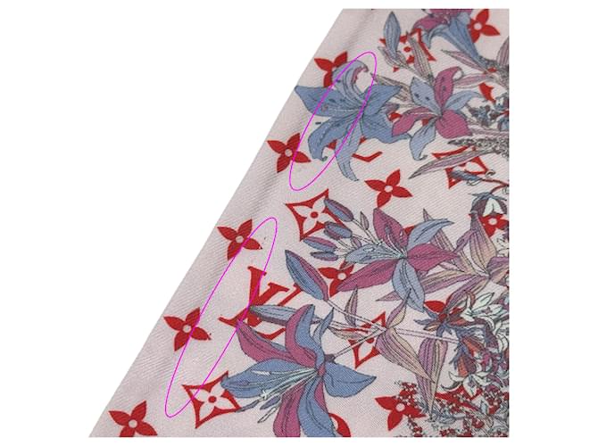 Sciarpa in seta Louis Vuitton multicolore rosa - vista 11